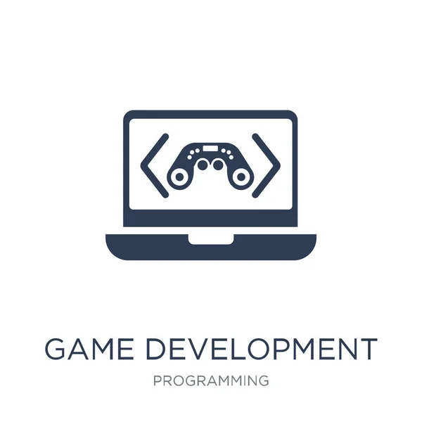 Game Development Icon Trendy Flat Vector Game Development Icon White — Stock Vector