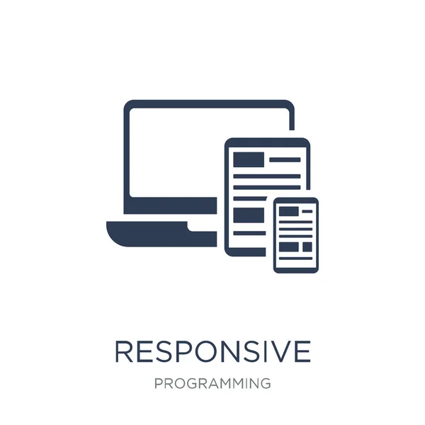 Responsive Icon Trendy Flat Vector Responsive Icon White Background Programming — Stock Vector