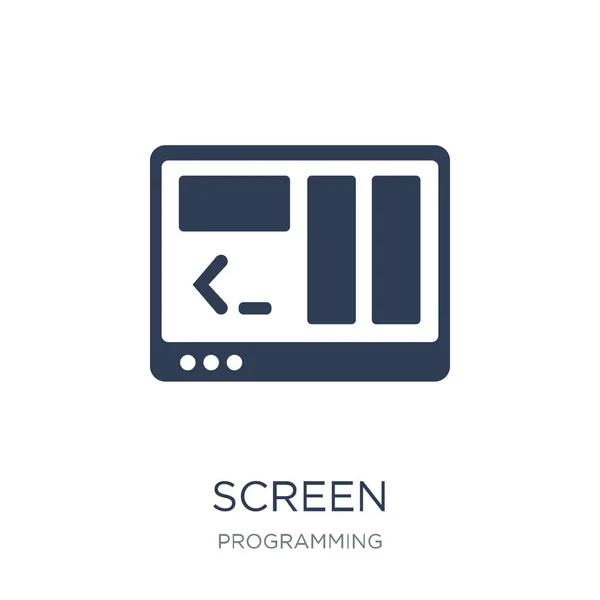 Bildschirmsymbol Trendige Flache Vektor Bildschirm Symbol Auf Weißem Hintergrund Aus — Stockvektor
