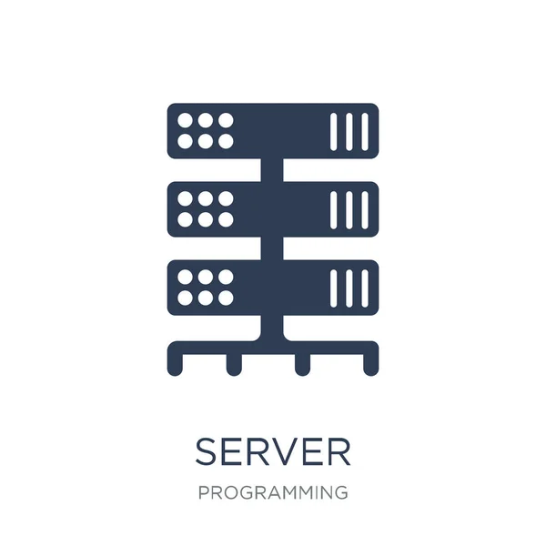 Server Symbol Trendiges Flaches Vektor Server Symbol Auf Weißem Hintergrund — Stockvektor