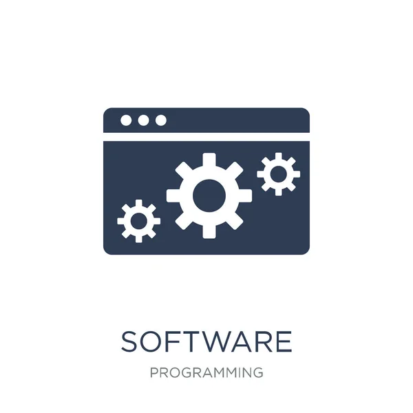 Ikony Softwaru Moderní Ploché Vektorové Ikony Softwaru Bílém Pozadí Programování — Stockový vektor