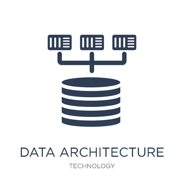 Ícone Arquitetura Dados Vetor Plano Moda Ícone Arquitetura Dados Fundo — Vetor de Stock