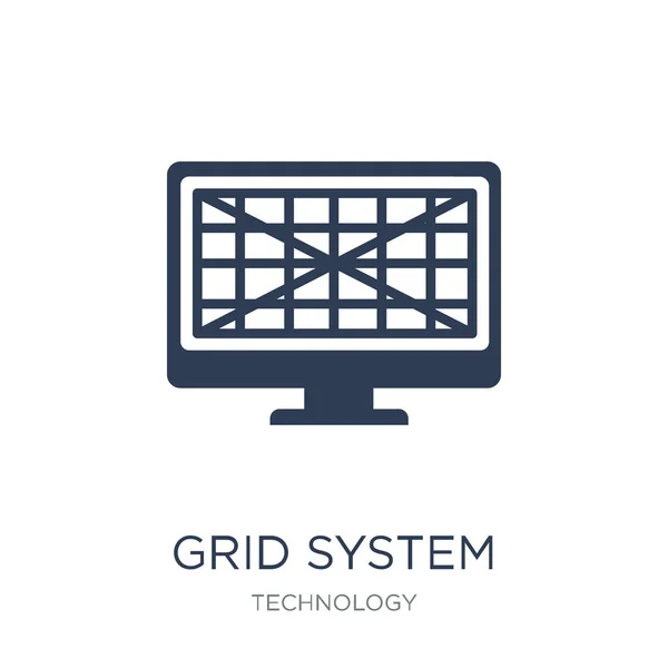 Grid System Ikonen Trendiga Platt Vektor Grid Systemikonen Vit Bakgrund — Stock vektor