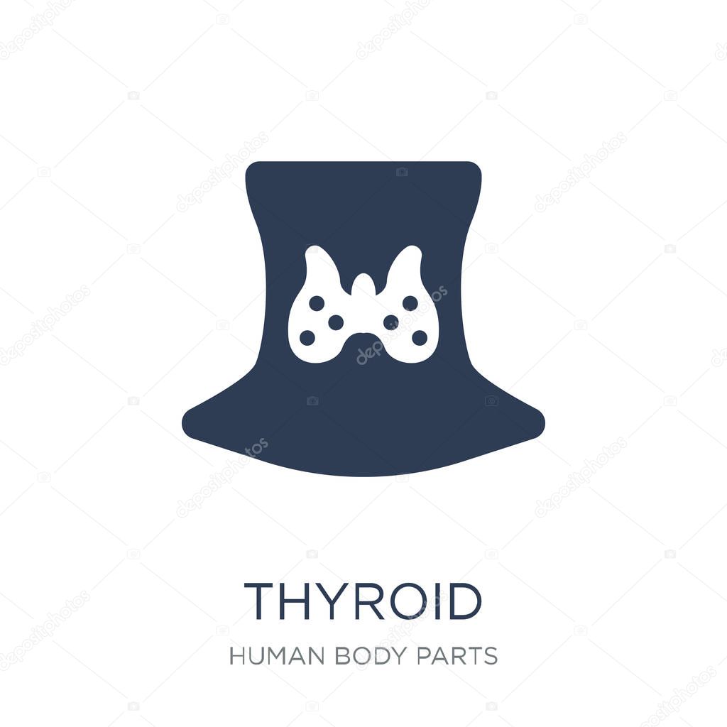 Thyroid icon. Trendy flat vector Thyroid icon on white background from Human Body Parts collection, vector illustration can be use for web and mobile, eps10