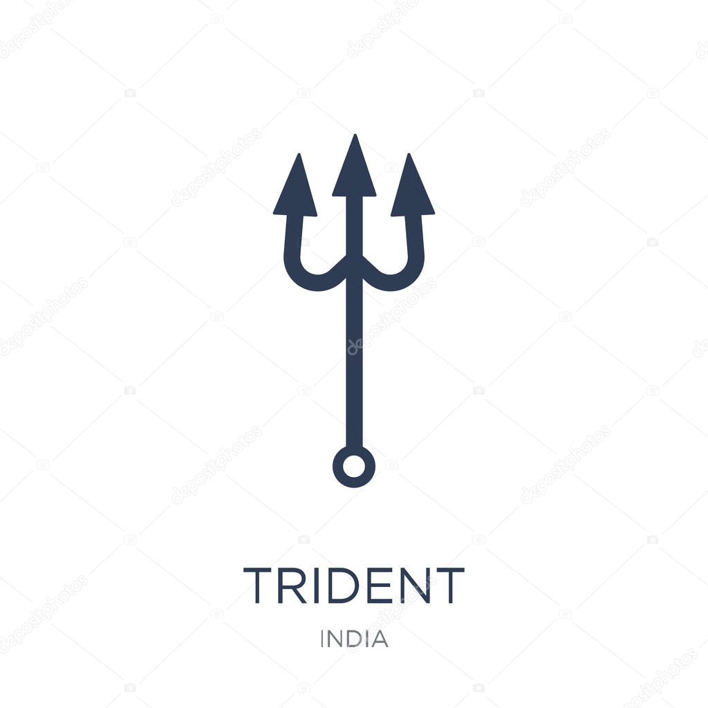 Trident icon. Trendy flat vector Trident icon on white background from india collection, vector illustration can be use for web and mobile, eps10