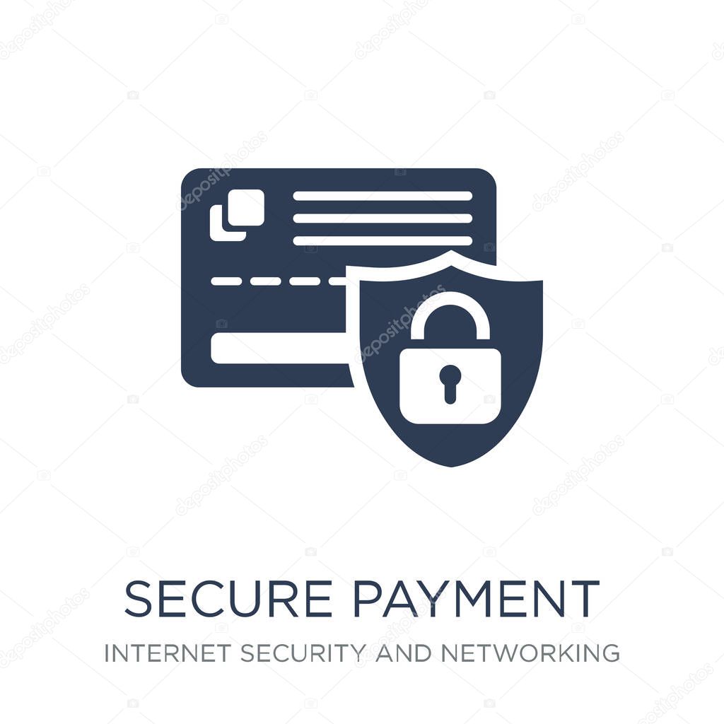 Secure Payment icon. Trendy flat vector Secure Payment icon on white background from Internet Security and Networking collection, vector illustration can be use for web and mobile, eps10