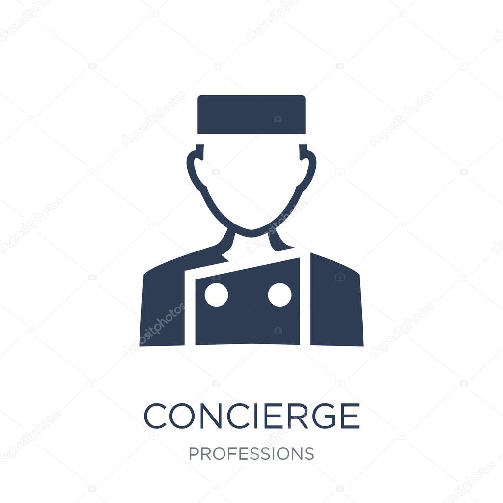 Concierge icon. Trendy flat vector Concierge icon on white background from Professions collection, vector illustration can be use for web and mobile, eps10