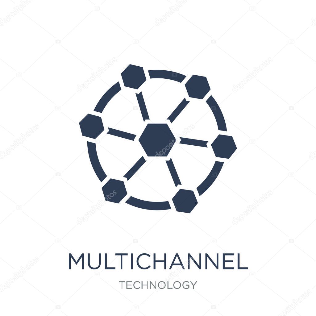 Multichannel Marketing icon. Trendy flat vector Multichannel Marketing icon on white background from Technology collection, vector illustration can be use for web and mobile, eps10