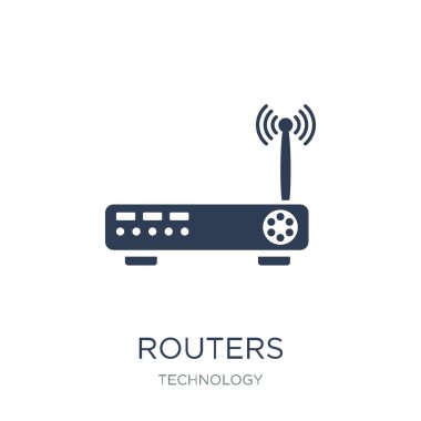 Yönlendiriciler simgesi. Trendy düz vektör yönlendiriciler simge teknoloji Collection, vektör çizim beyaz arka plan üzerinde kullanım için web ve mobil, eps10 olabilir