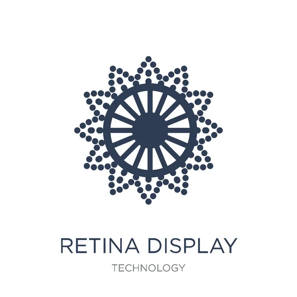 Icona Display Retina Trendy Piatto Vettoriale Retina Icona Visualizzazione Sfondo — Vettoriale Stock