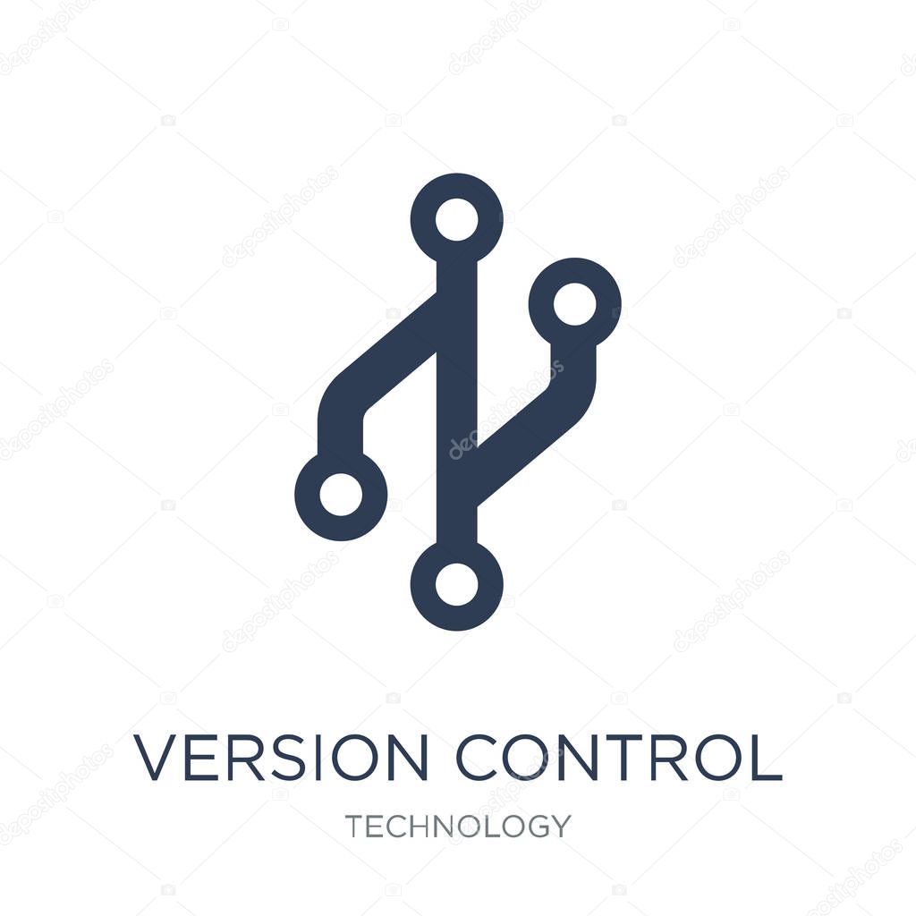 Version control icon. Trendy flat vector Version control icon on white background from Technology collection, vector illustration can be use for web and mobile, eps10