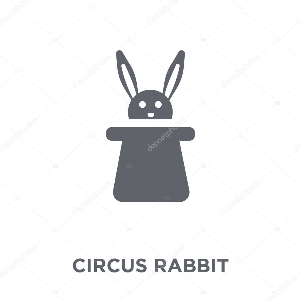 Circus Rabbit icon. Circus Rabbit design concept from Circus collection. Simple element vector illustration on white background.