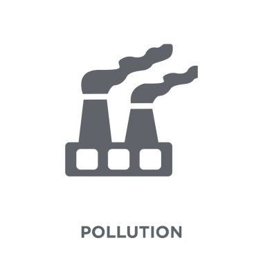 Kirliliği simgesi. Kirliliği tasarım konsepti ekoloji koleksiyonundan. Basit öğe vektör çizim beyaz arka plan üzerinde.