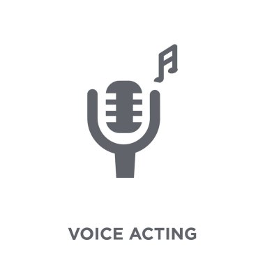 voice acting icon. voice acting design concept from Entertainment collection. Simple element vector illustration on white background. clipart