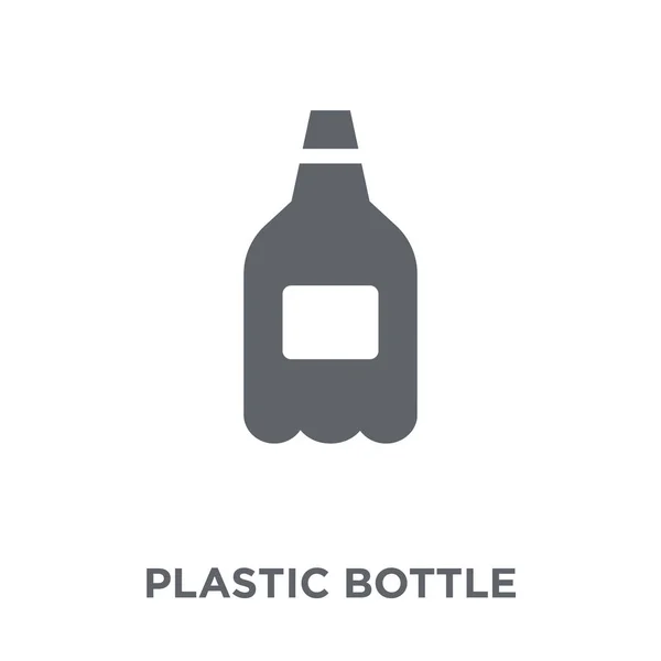 ペットボトル アイコン 生態学のコレクションからプラスチック ボトル デザイン コンセプト 白い背景の上の単純な要素ベクトル図 — ストックベクタ