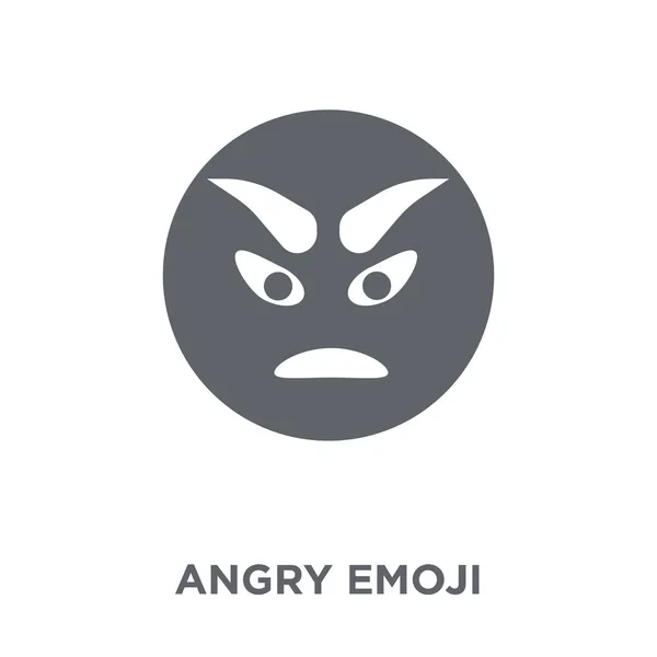 愤怒的表情符号图标 愤怒的表情符号设计概念从表情符号收集 简单的元素向量例证在白色背景 — 图库矢量图片