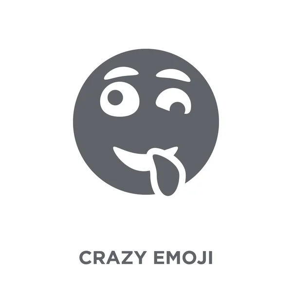 Skøre Emoji Ikon Crazy Emoji Design Koncept Fra Emoji Kollektion – Stock-vektor