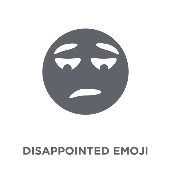 失望的情感图标 从表情符号收藏的令人失望的表情符号设计概念 简单的元素向量例证在白色背景 — 图库矢量图片