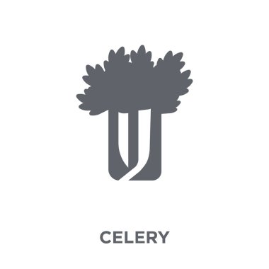 Kereviz simgesi. Kereviz tasarım konsepti meyve ve sebze koleksiyonundan. Basit öğe vektör çizim beyaz arka plan üzerinde.