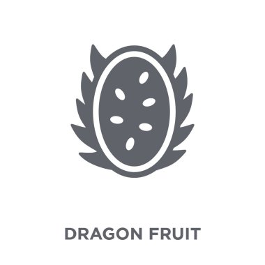 Dragon meyve simgesi. Dragon meyve tasarım konsepti meyve ve sebze koleksiyonundan. Basit öğe vektör çizim beyaz arka plan üzerinde.
