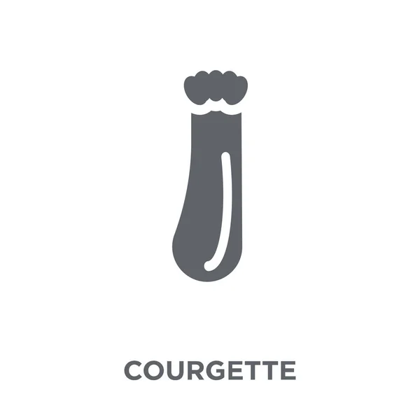 Ikon Courgette Konsep Desain Courgette Dari Koleksi Buah Dan Sayuran - Stok Vektor