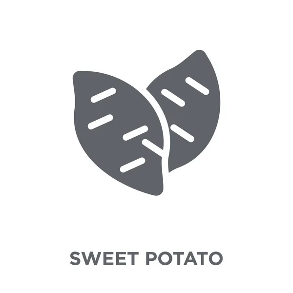 Sötpotatis Ikonen Sweet Potato Designkoncept Från Frukt Och Grönsaker Samling — Stock vektor