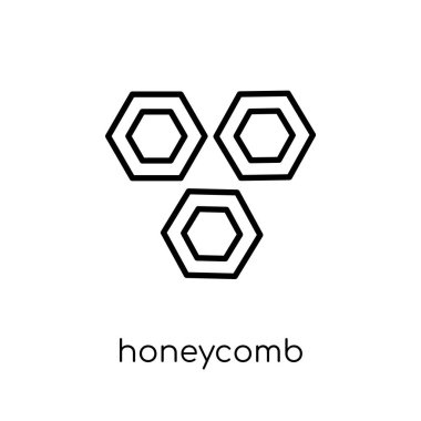 petek simgesi. Modaya uygun modern düz doğrusal vektör petek ince çizgi tarım, tarım ve Bahçe koleksiyonu, Anahat vektör çizim beyaz arka plan üstünde kutsal kişilerin resmi