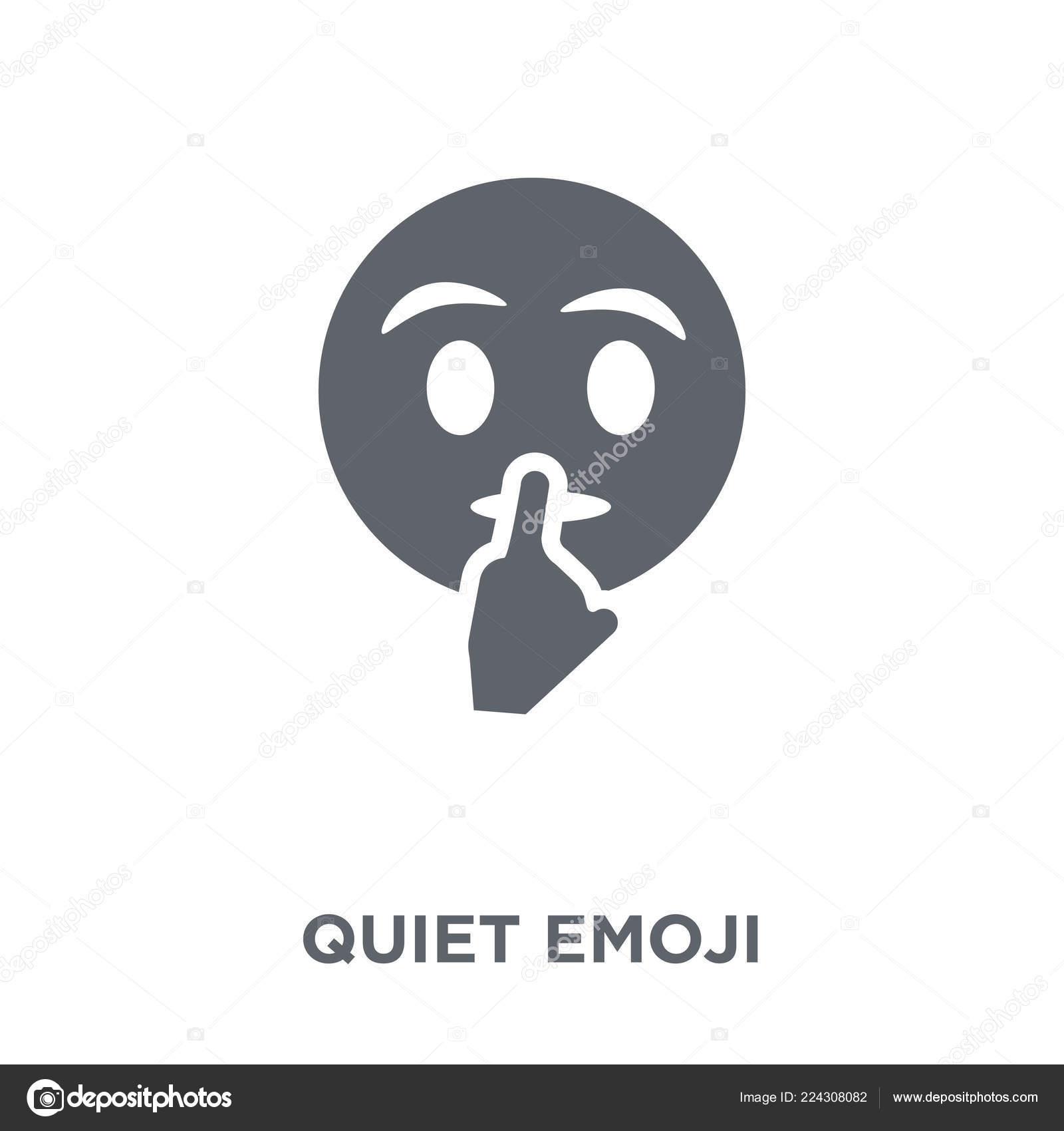 Quiet Emoji Icon Quiet Emoji Design Concept Emoji Collection Simple