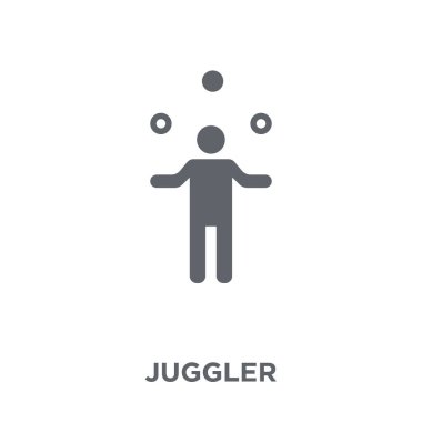 Hokkabaz simgesi. Hokkabaz tasarım konsepti sirk koleksiyonundan. Basit öğe vektör çizim beyaz arka plan üzerinde.