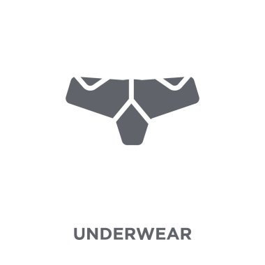 İç çamaşırı simgesi. İç çamaşırı tasarım konsepti koleksiyonundan. Basit öğe vektör çizim beyaz arka plan üzerinde.