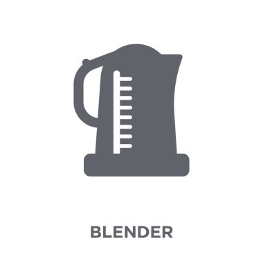 Blender simgesi. Blender tasarım konsepti elektronik cihazlar koleksiyonundan. Basit öğe vektör çizim beyaz arka plan üzerinde.