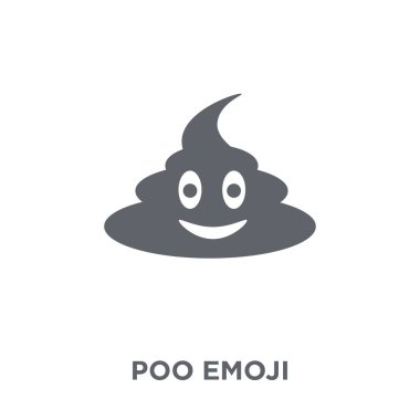 Kaka emoji simgesi. Kaka emoji tasarım konsepti Emoji koleksiyonundan. Basit öğe vektör çizim beyaz arka plan üzerinde.