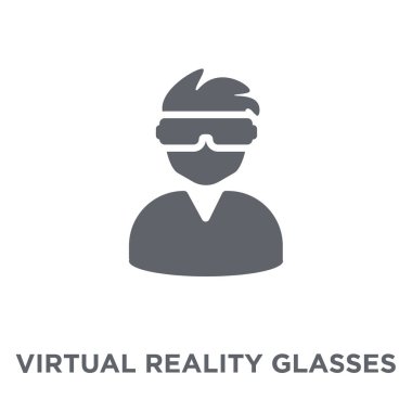 Sanal gerçeklik gözlük simgesi. Sanal gerçeklik gözlük eğlence koleksiyonundan kavram tasarlayın. Basit öğe vektör çizim beyaz arka plan üzerinde.