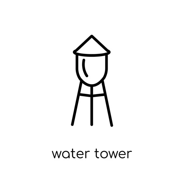 Wasserturm Ikone Trendige Moderne Flache Lineare Vektor Wasserturm Symbol Auf — Stockvektor