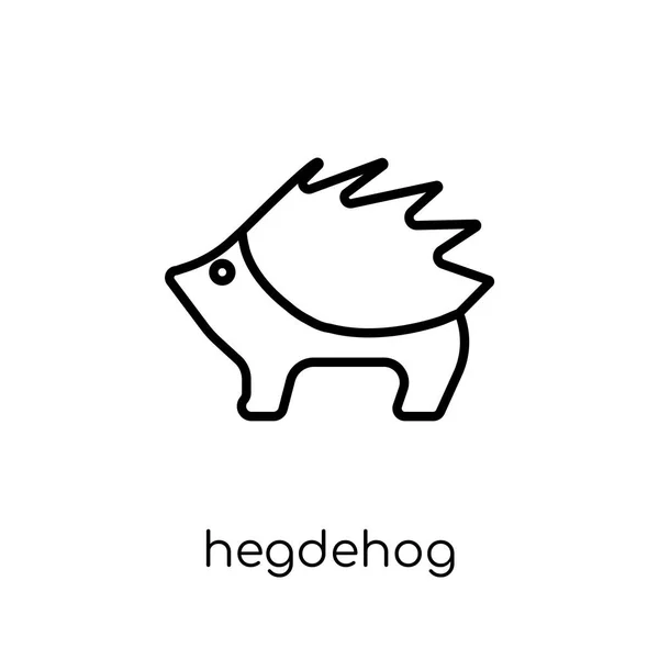 Hegdehog Icon Trendy Modern Flat Linear Vector Hegdehog Icon White — Stock Vector