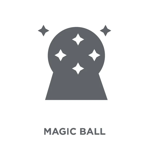 マジック ボールのアイコン サーカス コレクションからマジック ボールのデザイン コンセプト 白い背景の上の単純な要素ベクトル図 — ストックベクタ