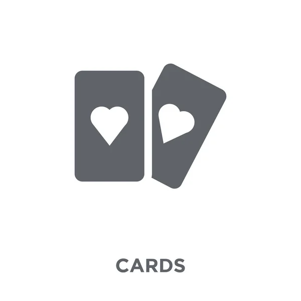 Ícone Cartas Conceito Design Cartões Coleção Circus Ilustração Vetorial Elemento — Vetor de Stock