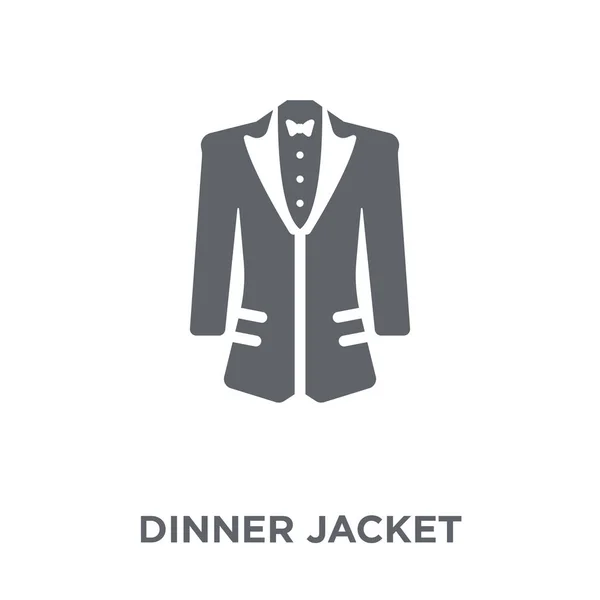 晚餐夹克图标 晚餐夹克设计的概念从晚餐夹克收集 简单的元素向量例证在白色背景 — 图库矢量图片