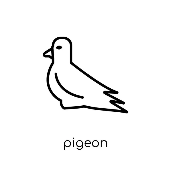 Icône Pigeon Tendance Moderne Plat Vecteur Linéaire Icône Pigeon Sur — Image vectorielle