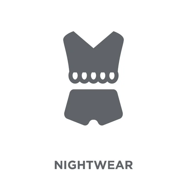 Icono Ropa Dormir Concepto Diseño Ropa Noche Colección Ropa Noche — Vector de stock