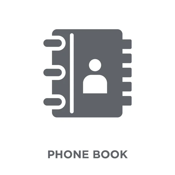 Phone Book Ikonen Phone Book Designkoncept Från Kommunikation Samling Enkelt — Stock vektor