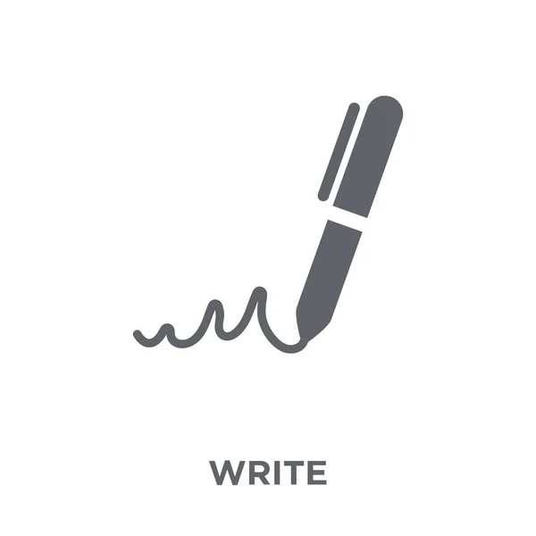 Schreib Symbol Designkonzept Aus Kommunikationssammlung Schreiben Einfache Elementvektorabbildung Auf Weißem — Stockvektor