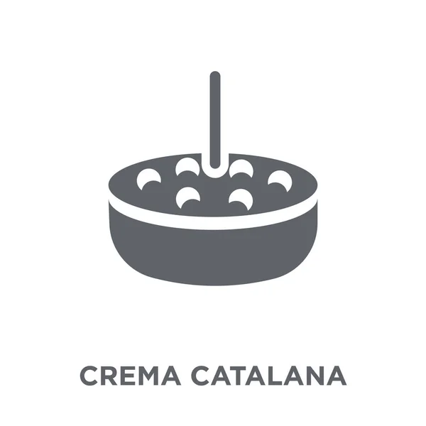 Ícone Crema Catalana Crema Catalana Design Concept Spanish Food Collection — Vetor de Stock