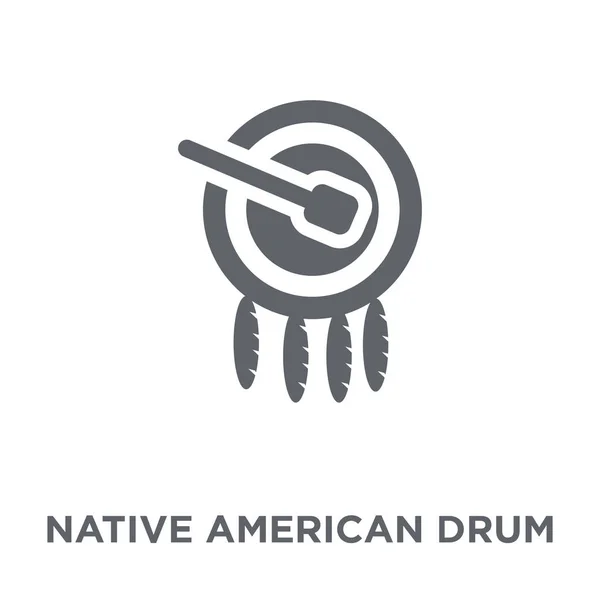 Коренная Икона Американского Барабана Концепция Дизайна Барабанов Коренных Американцев Коллекции — стоковый вектор