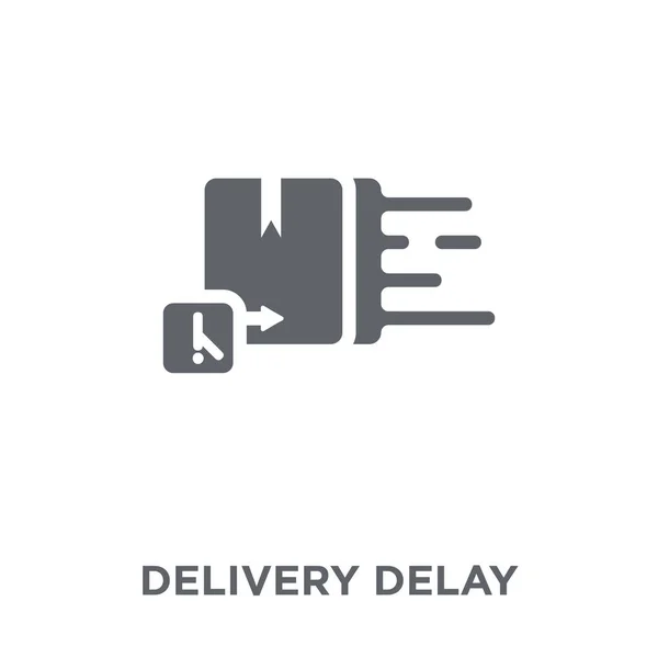Ikona Zpoždění Doručení Koncepce Designu Zpoždění Doručení Dodání Logistické Kolekce — Stockový vektor