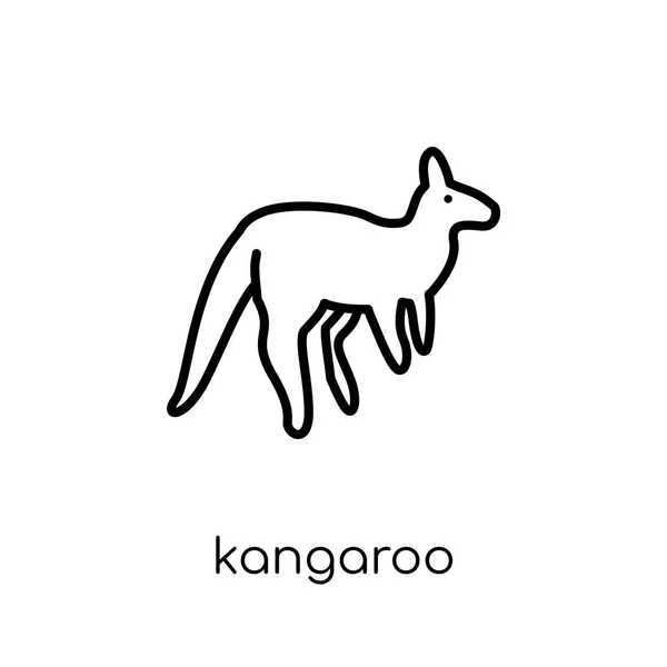Ikon Kanguru Trendy Modern Datar Vektor Linear Ikon Kangaroo Pada - Stok Vektor