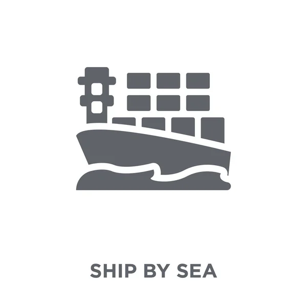 Ship Sea Icon Ship Sea Design Concept Delivery Logistic Collection — Stock Vector