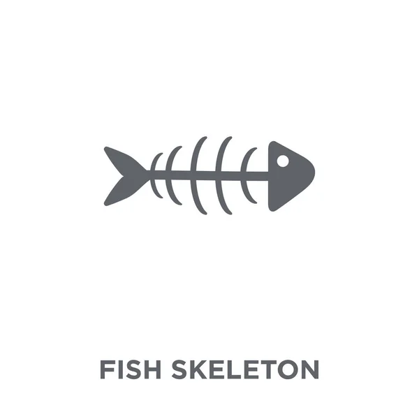 Знак Скелета Рыбы Концепция Дизайна Рыбного Скелета Коллекции Напитков Простая — стоковый вектор