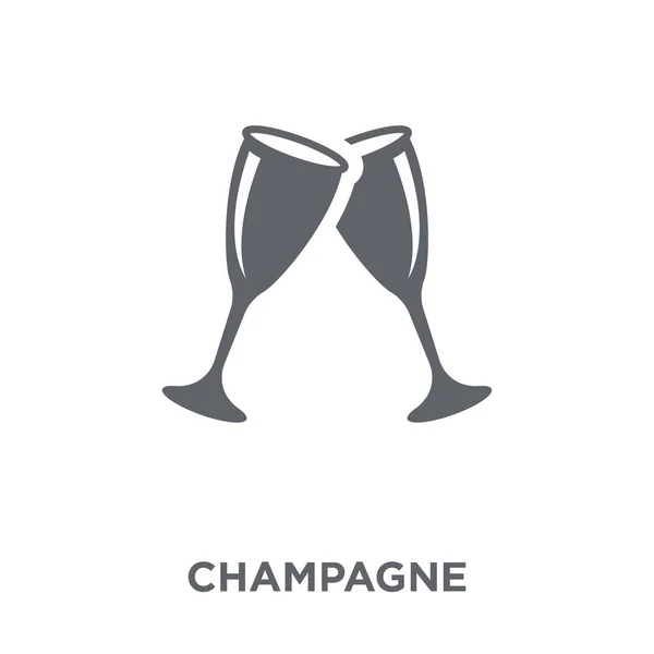 Icono Champán Concepto Diseño Champán Colección Drinks Ilustración Simple Del — Vector de stock