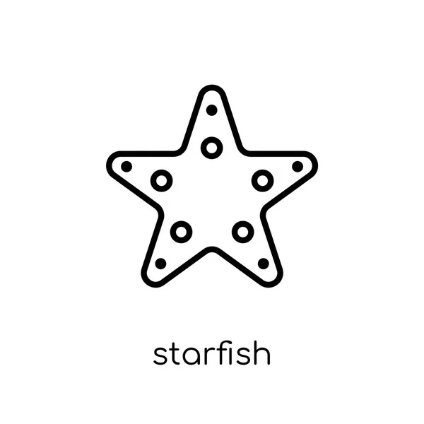 Pictograma Starfish Modă Vector Modern Plat Liniar Pictograma Starfish Fundal — Vector de stoc